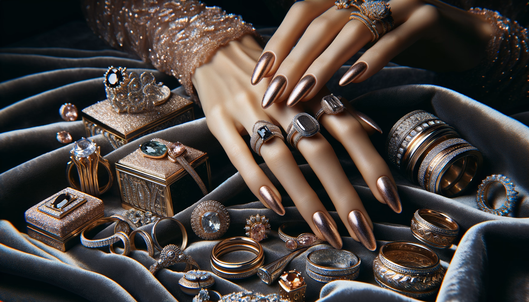 Акрил и металлическая втирка: инновации в салонном маникюре.