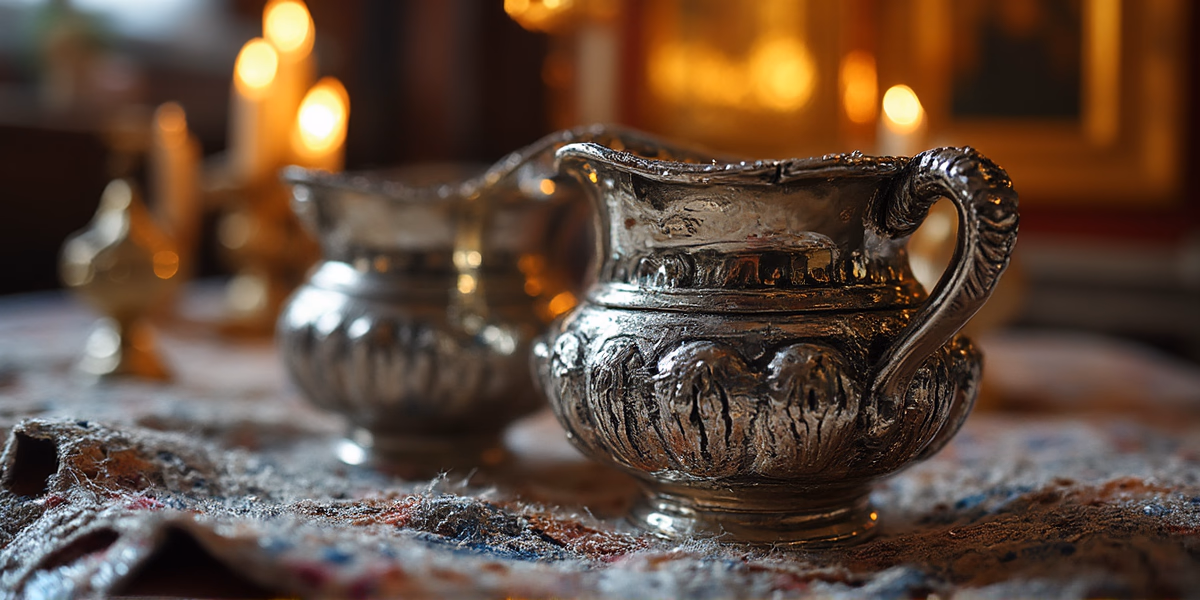 Аспергилл и водосвятные сосуды (металл)